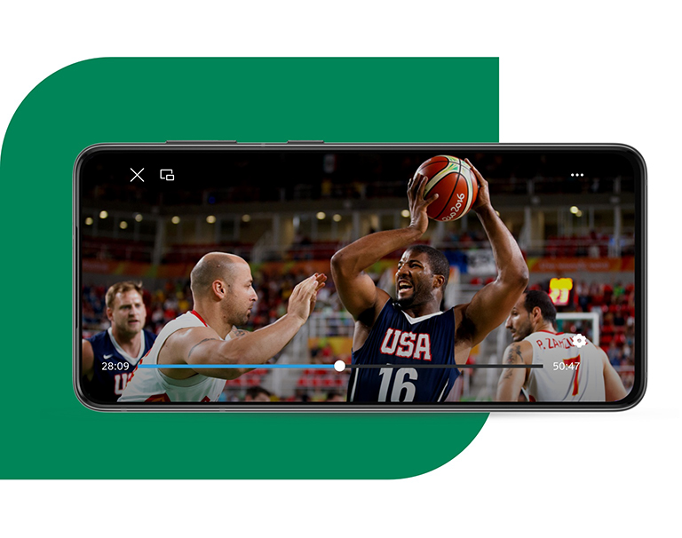 Green phone basketball mobile
